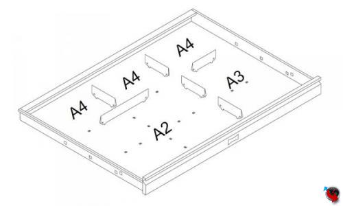 Einteilungs-SET für A1 Zeichnungsschränke schwarz - Lieferzeit 8-10 Wochen !!